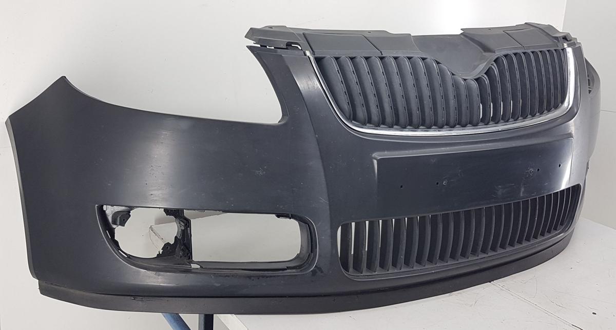 Skoda Roomster Sto&szlig;stange Sto&szlig;f&auml;nger vorn Bj2008 unlackiert schwarz