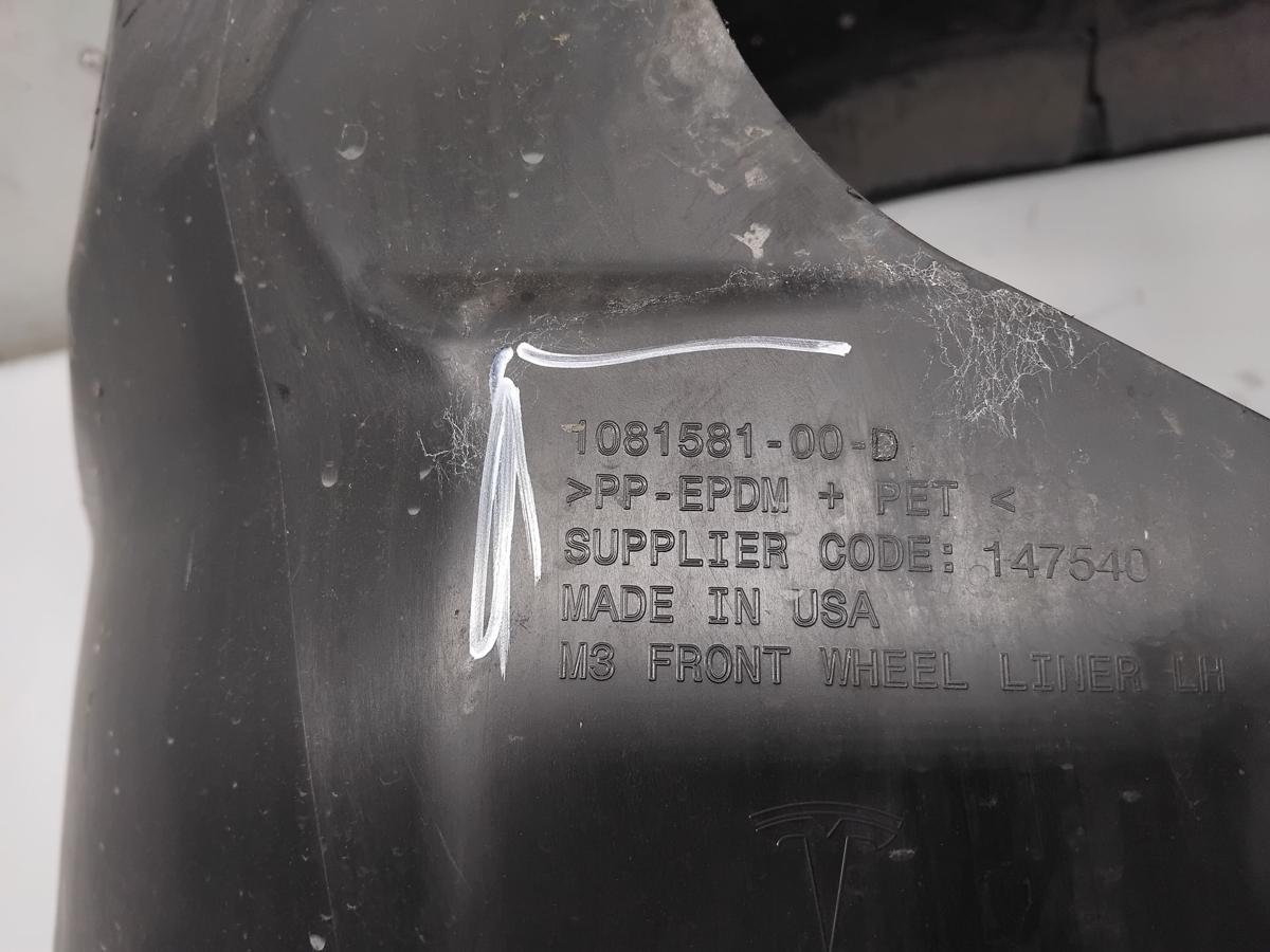 Tesla Model 3 RWD Bj.2021 original Radhausschale vorn links