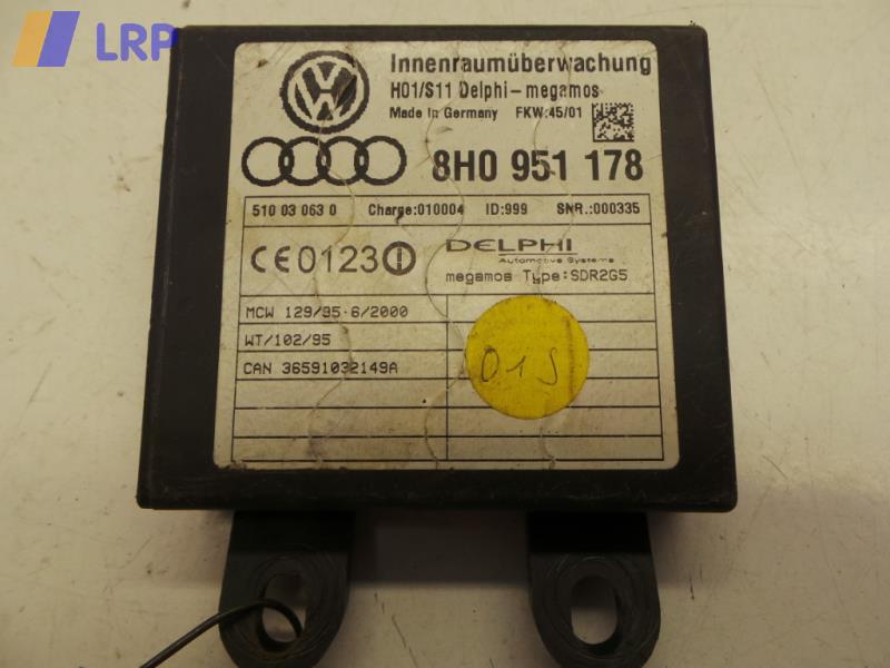 Audi A4 8H Bj.2001 Steuergerät Innenraumüberwachung 8H0951178 510030630 DELPHI MEGAMOS