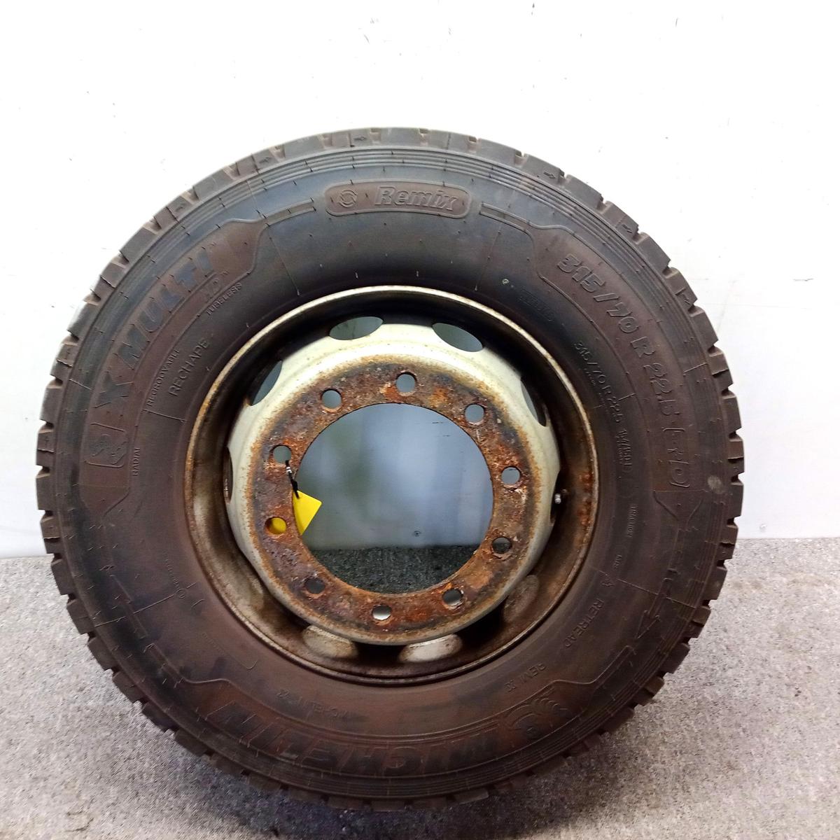 4 Komplettr&auml;der Reifen Antriebsachse 315/70R22.5 Michelin X Multi HD M&S aus 2023