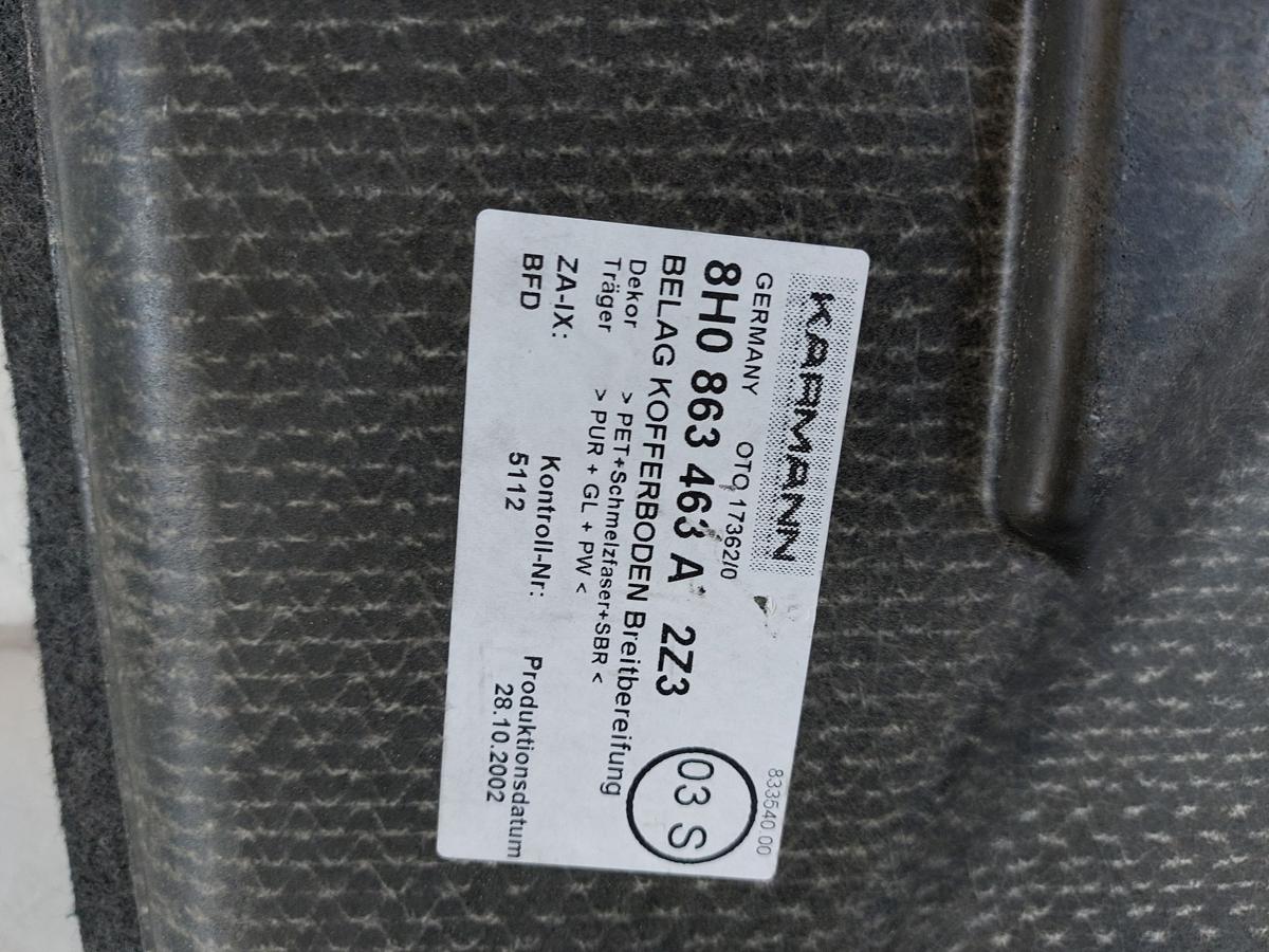 Audi A4 8H B6 Cabrio Bodenbelag Teppich Kofferraum grau OEM Verschmutzt
