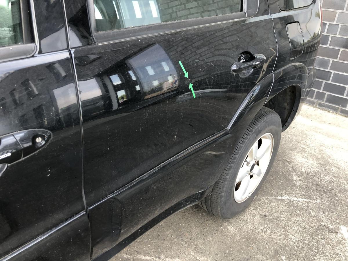 Mazda Tribute EP ab 2004 Tür hinten links Fondtür im Rohbau schwarz Anrostungen