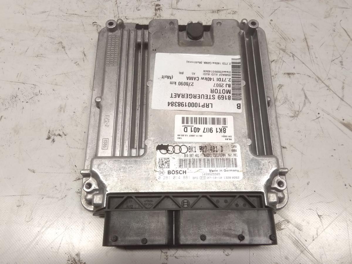 Audi A5 8T Motorsteuerger&auml;t 2.7TDI 140kw CAMA Multitronic 8K1907401D Bj.2007