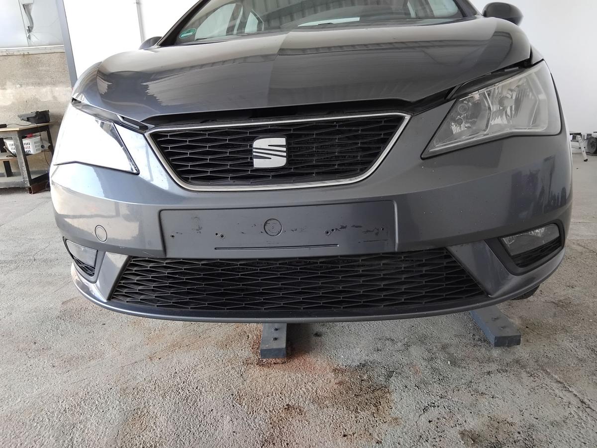 Seat Ibiza 6J Facelift original Stoßstange Stossfänger vorn BJ2012 LX7R lavagrau