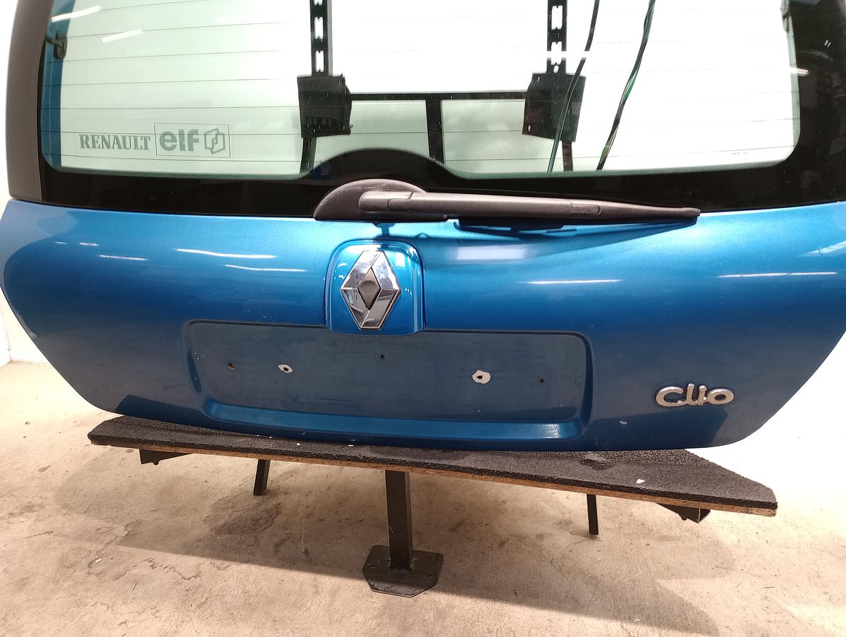 Renault Clio 2 II orig Heckklappe mit Scheibe Blau TED48 Bj 2002