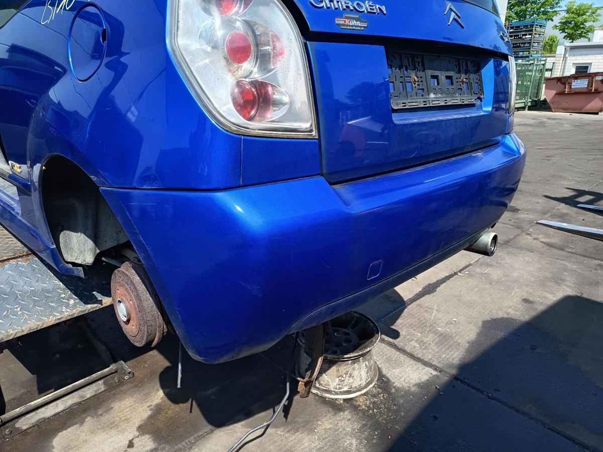 Citroen C2 original Stoßstange Fänger hinten/Heck KMH Königsblau Bj 2005