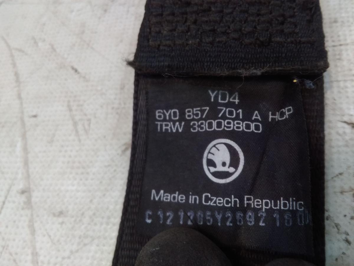 Skoda Fabia 1 6Y original Sicherheitsgurt vorn links schwarz unfallfrei BJ2005