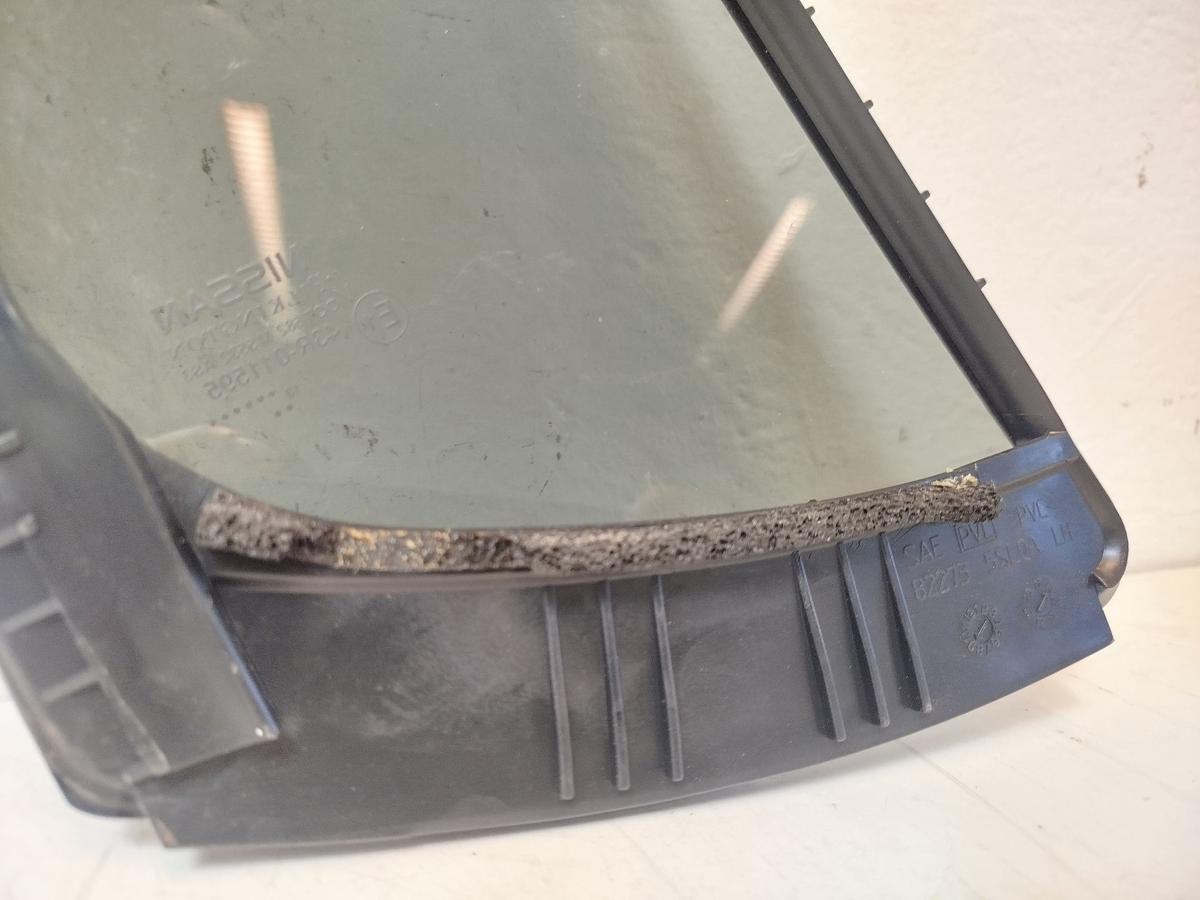 Nissan Leaf ZE1 40kWh Dreieckscheibe T&uuml;r hinten links Werkst&ouml;nung