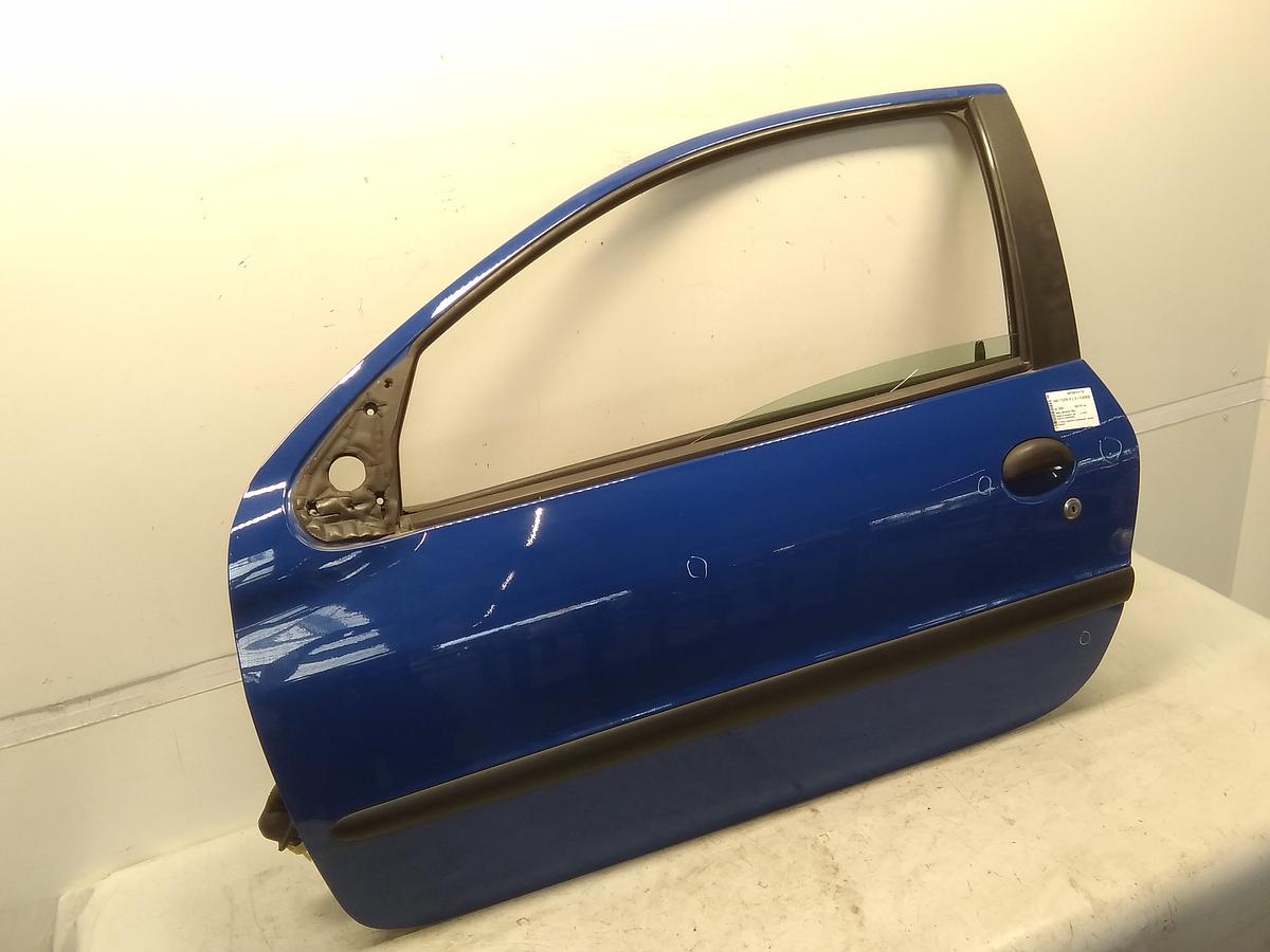 Peugeot 206 Bj.2005 Tür vorn links Fahrertür 3-türig blau santorin EGJ