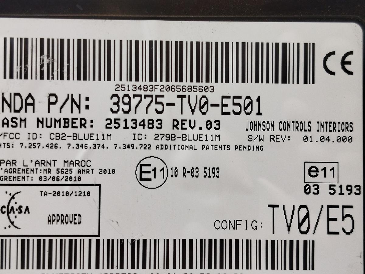 Honda Civic Tourer IX MK9 FK3 Steuerger&auml;t Bluetooth Bluetoothmodul OEM