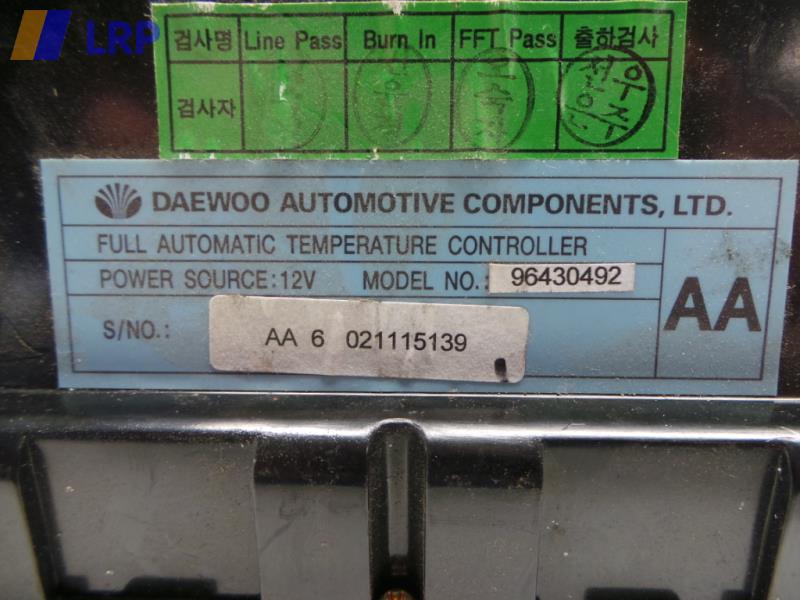 Klimabedienteil 96430492 Chevrolet/Daewoo Rezzo BJ: 2003