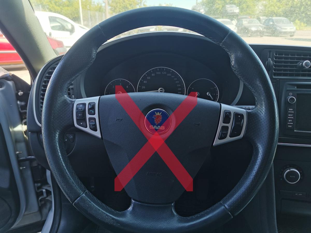 Saab 9-3 YS3 Kombi Lenkrad Leder Lederlenkrad MUFU ohne Modul