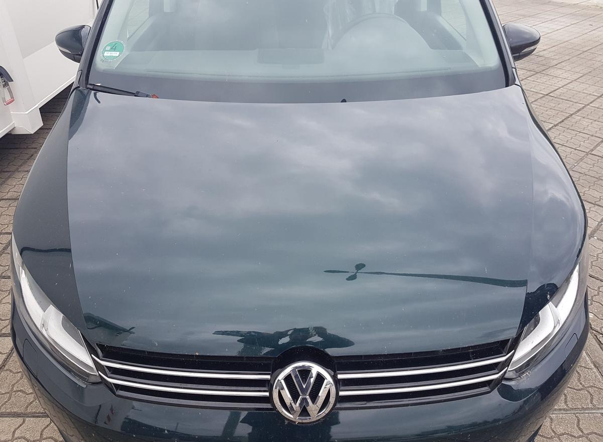 VW Touran 1T3 Motorhaube Frontklappe in LD6W Veneziengr&uuml;n Bj2013