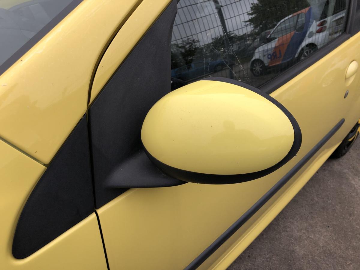 Peugeot 107 Typ P Au&szlig;enspiegel links R&uuml;ckspiegel manuell KBL Citrus Gelb