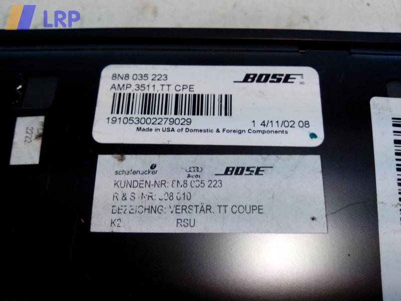 Audi TT 8N BJ2002 Verstärker Bose Soundsystem 8N8035223