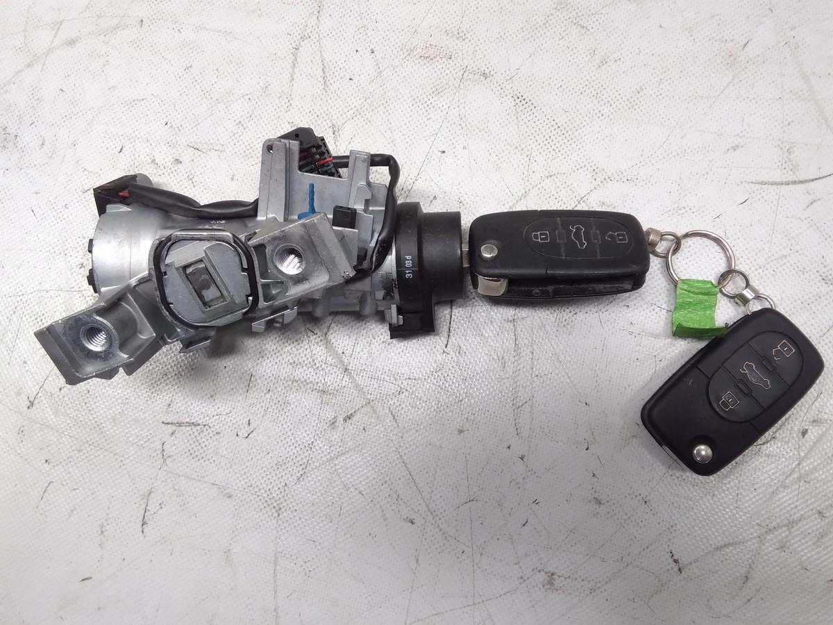 Audi A3 8P original Zündschloß mit Lesespule und 2 Schlüssel BJ2003