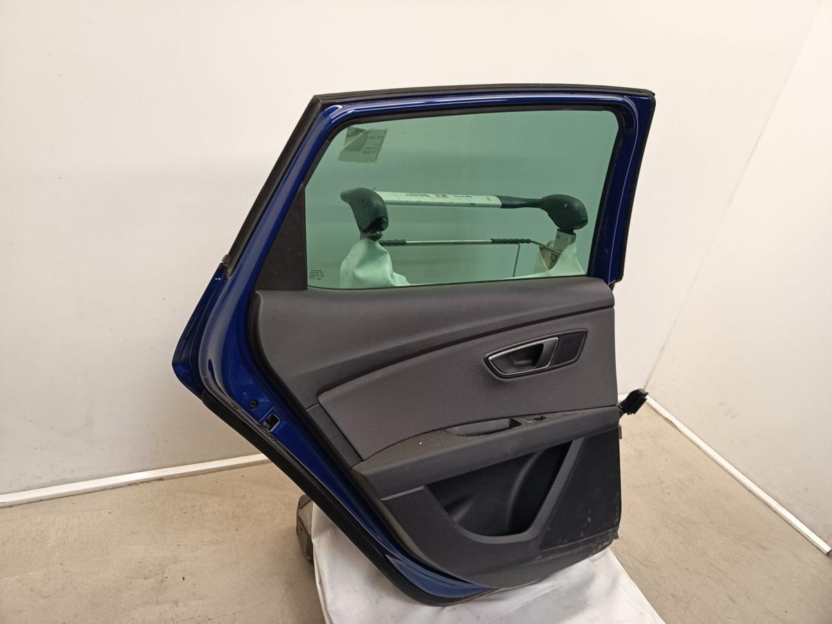 Seat Leon 5F orig Tür hinten links LW5L Mystery Blue Bj 2017