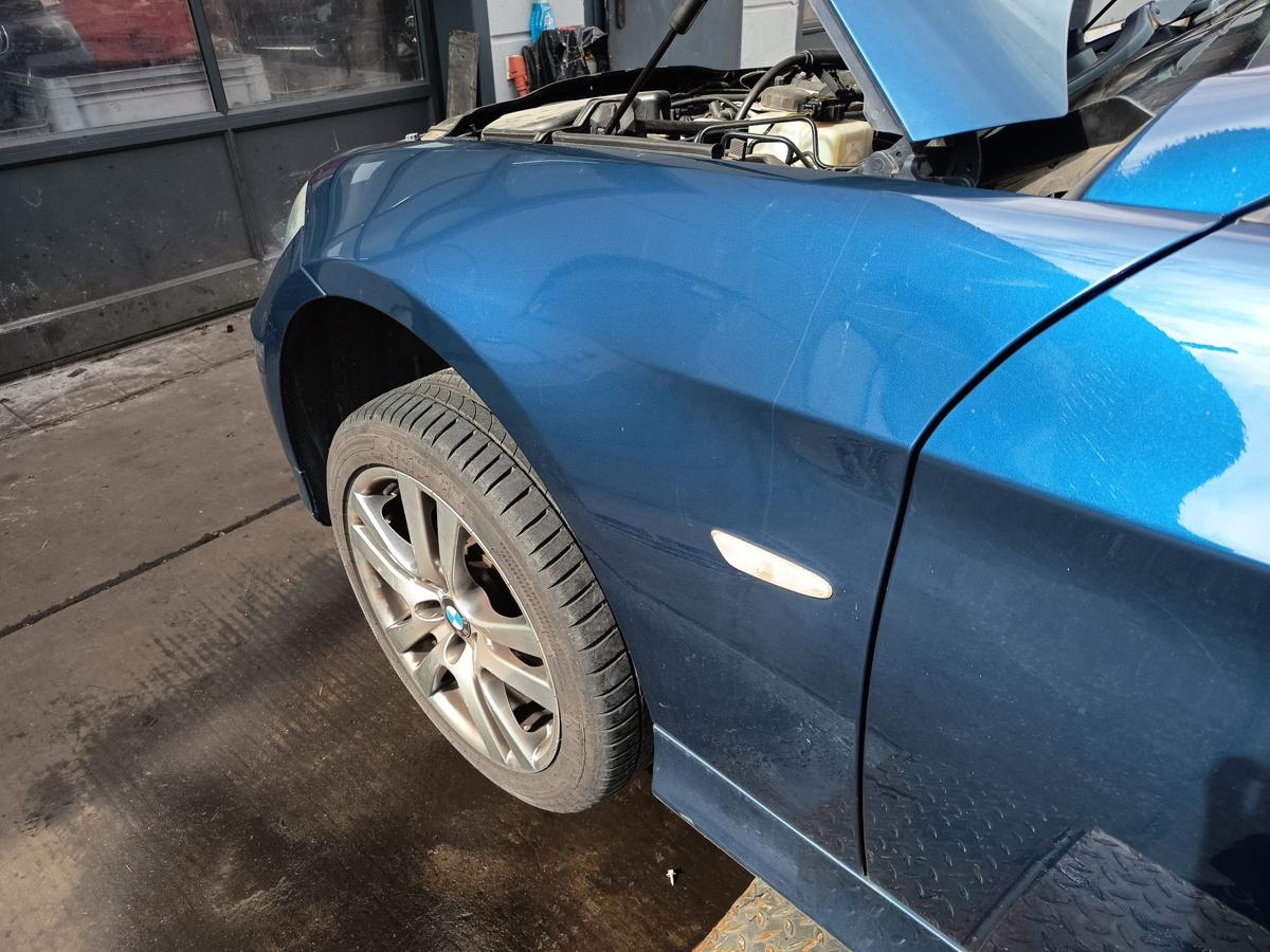 BMW 3er E90/91 original Kotfl&uuml;gel links Seitenwand A07 Mysticblau Bj 2006