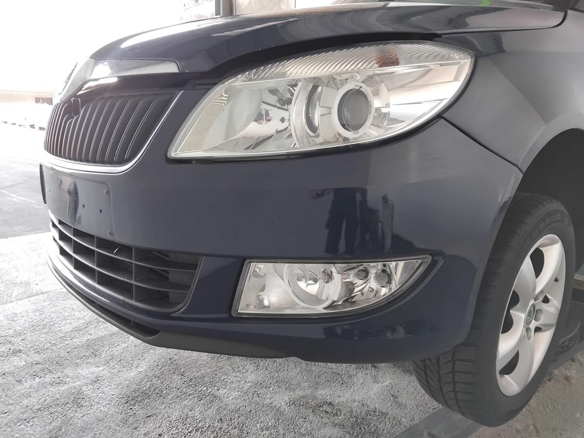 Skoda Fabia 2 5J Facelift Sto&szlig;f&auml;nger Sto&szlig;stange vorn BJ2011 pacific blue LF5A