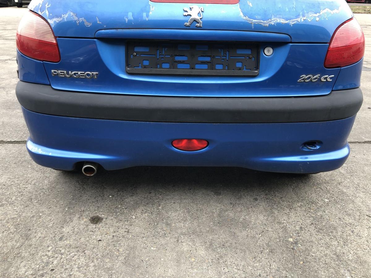Peugeot 206CC Typ 2D Sto&szlig;f&auml;nger hinten Hecksch&uuml;rze KMF Poseidon Blau Metallic