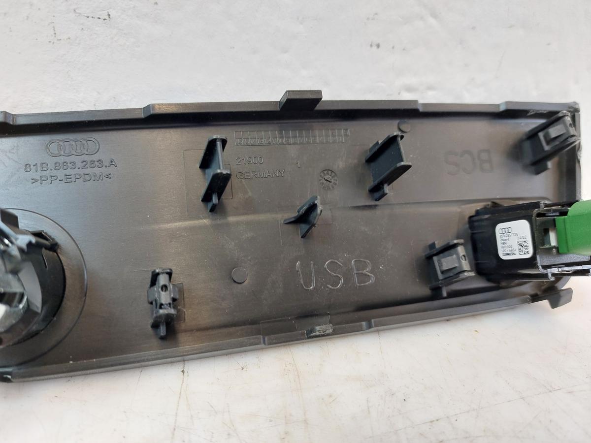 Audi Q2 Typ AG Mediaport USB Anschluss mit Zigarettenanzünder hinten OEM