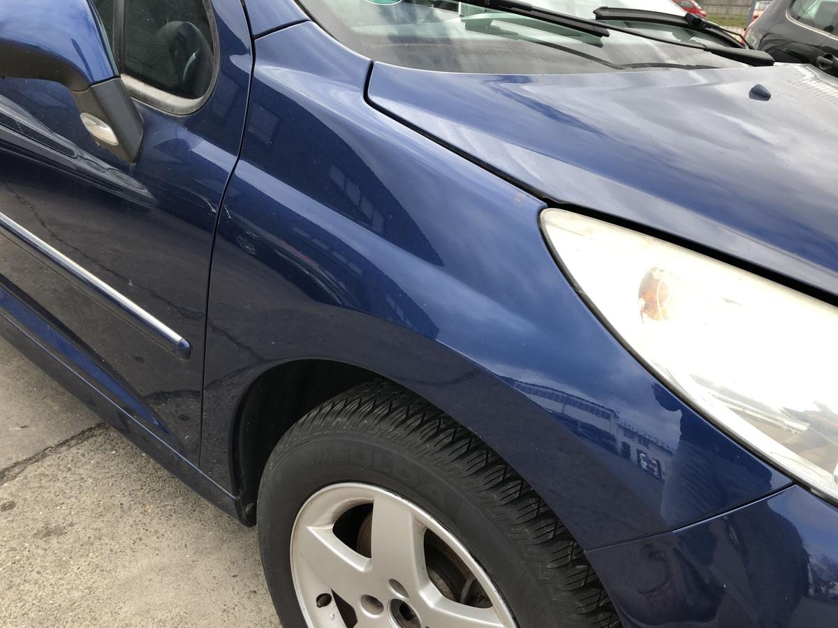 Peugeot 207SW Kotfl&uuml;gel vorn rechts Beifahrerseite Fender KPL Montebello blau