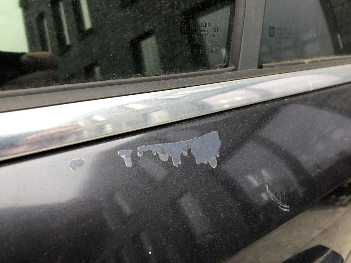 Opel Vectra C T&uuml;r hinten links Fondt&uuml;r Rohbau 4XU Metroblau 2003 bis 2009