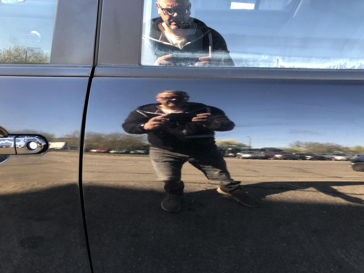 Nissan Tiida C11 T&uuml;r hinten links Fondt&uuml;r im Rohbau KH3 Superblack