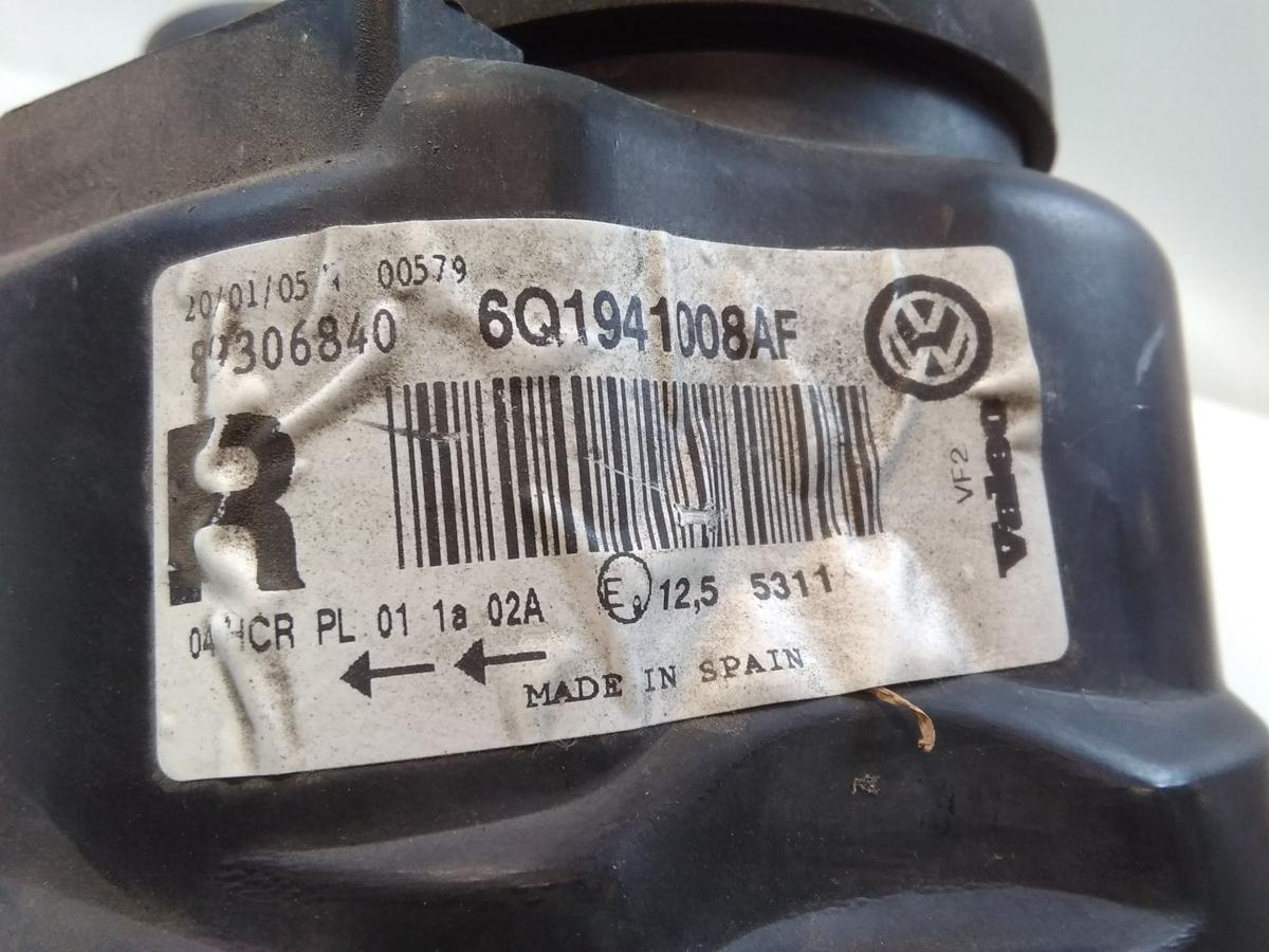 VW Polo 9N1 orig Scheinwerfer rechts Valeo Halogen mit LWR 6Q1941008AF BJ2005