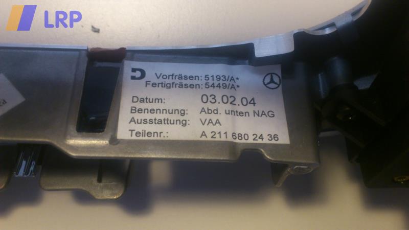 Mercedes Benz S211 BJ2005 Abdeckung Blende Mittelkonsole 2116802436 2118213058