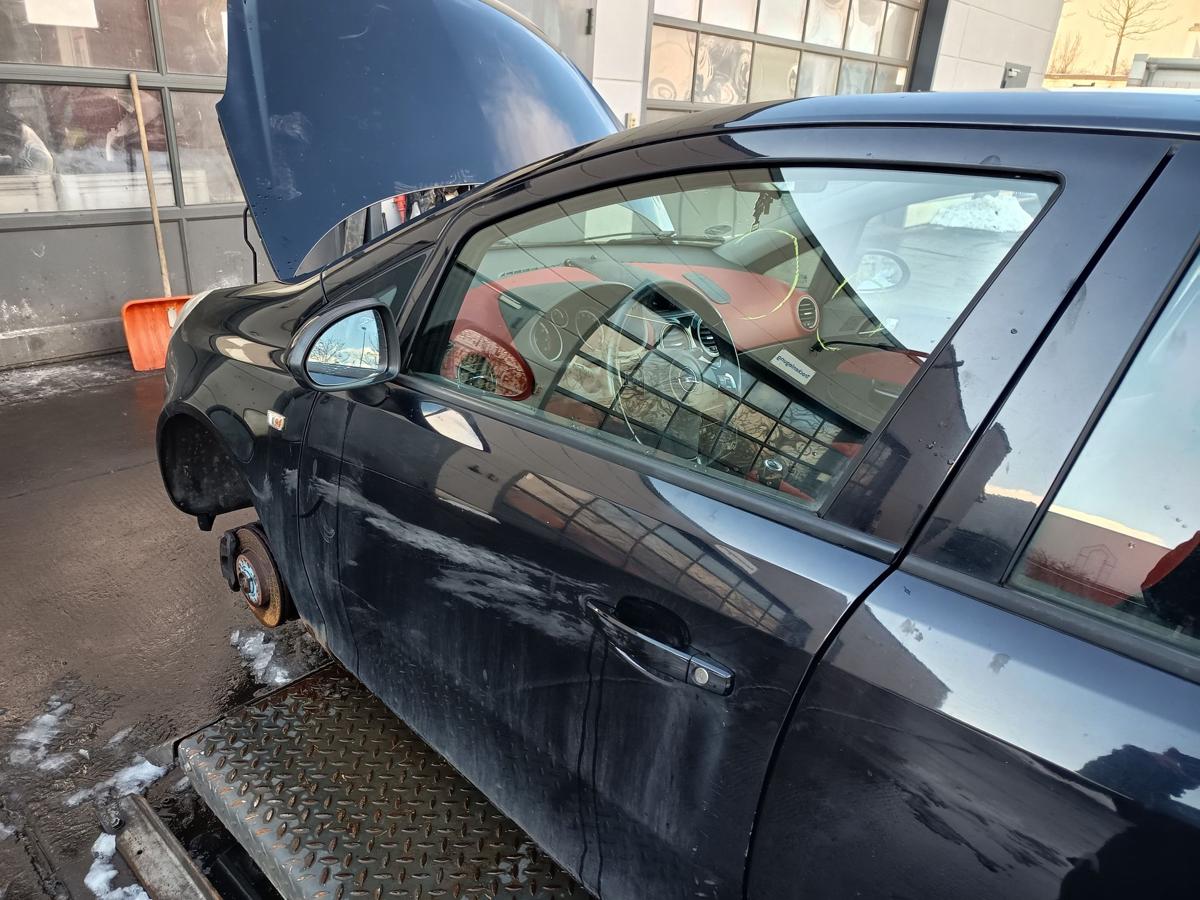 Opel Corsa D original T&uuml;r vorn links Fahrer Z20R Saphirschwarz Bj 2009