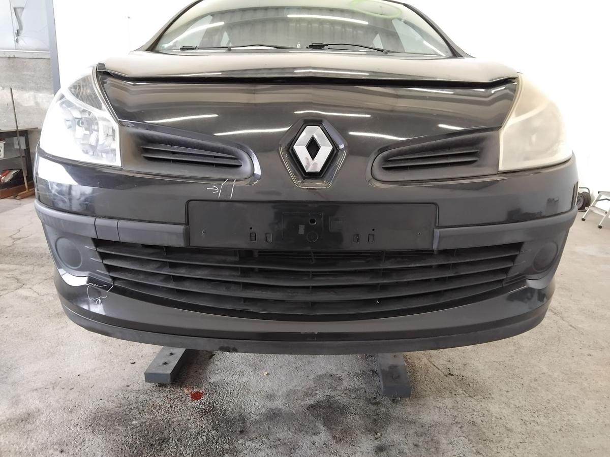 Renault Clio 3 original Sto&szlig;stange Sto&szlig;f&auml;nger vorn besch&auml;digt BJ2008 NV676 Noir Nacre