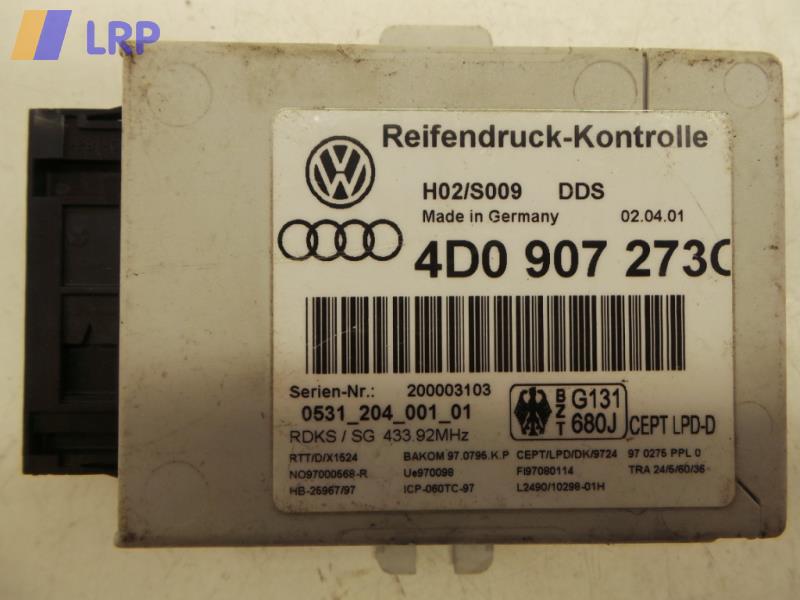 Audi A8 D2 Bj.2001 Steuergerät Reifendruckkontrolle 4D0907273C 053120400101