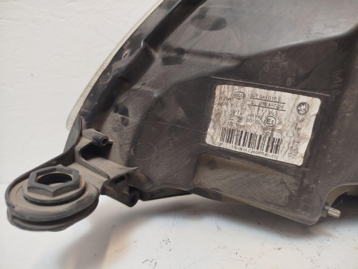 Skoda Fabia 2 II 5J ab10 Scheinwerfer rechts Halogen Linse ohne Kurvenlicht OEM