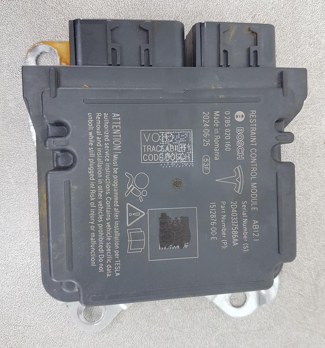 Tesla Model Y Juniper Steuerger&auml;t Airbag Bj2025 1512876-00-E 0285020160