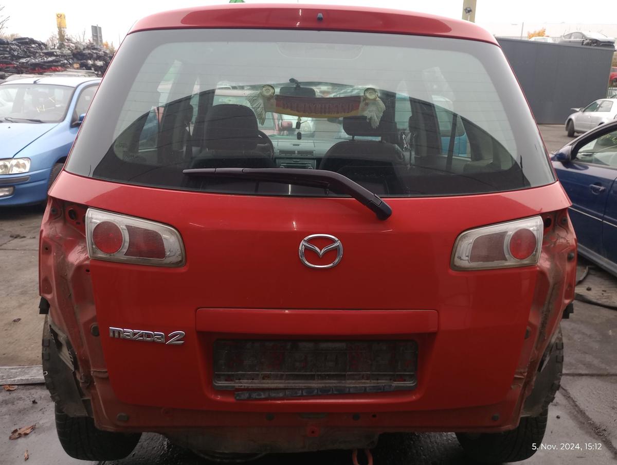 Mazda 2 DY orig Heckklappe mit Scheibe Kofferraum A3X Rot Facelift ab Bj 2005