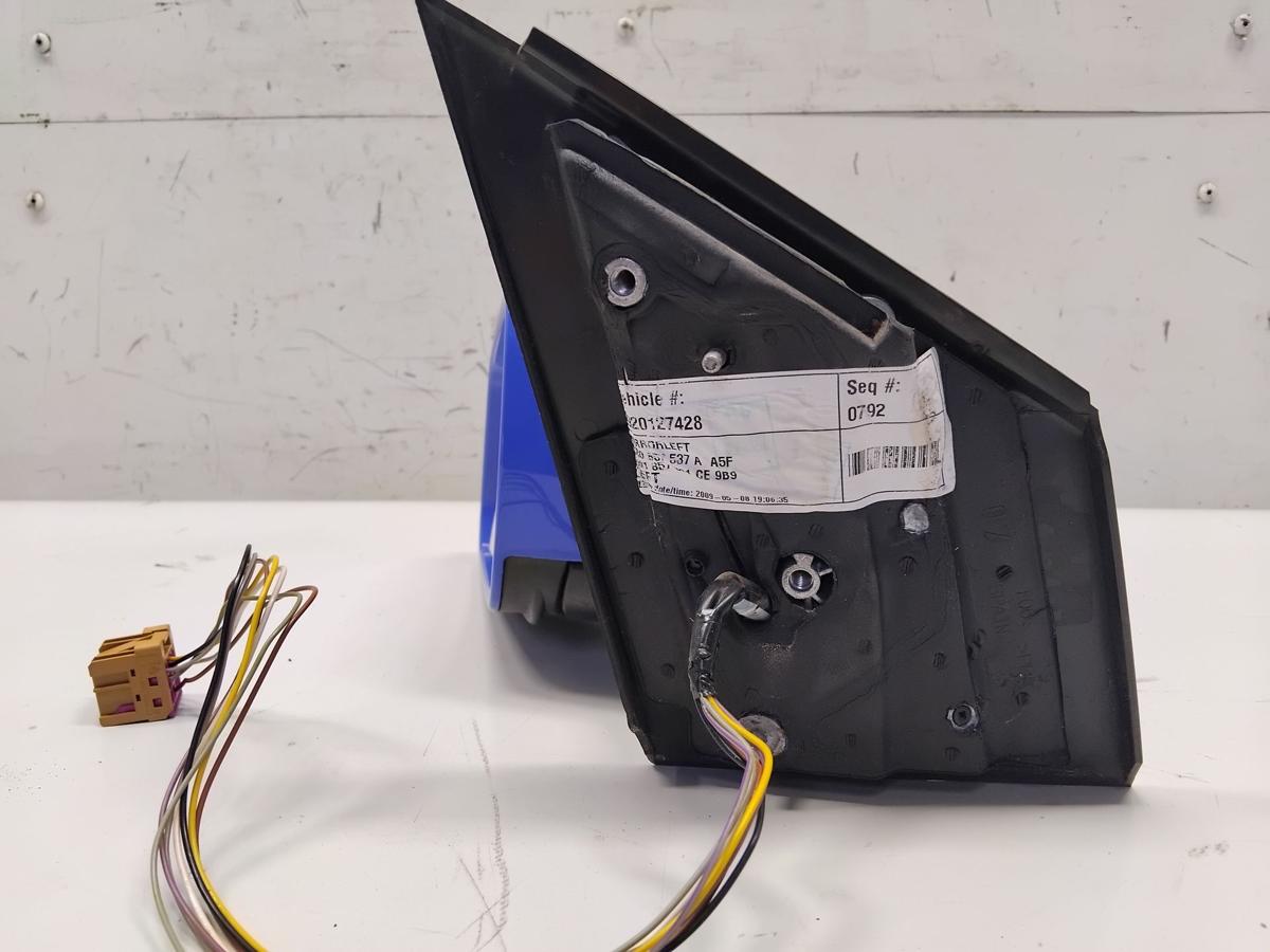VW Polo 9N3 original Au&szlig;enspiegel links summerblue LA5F elektrisch beheizt BJ09