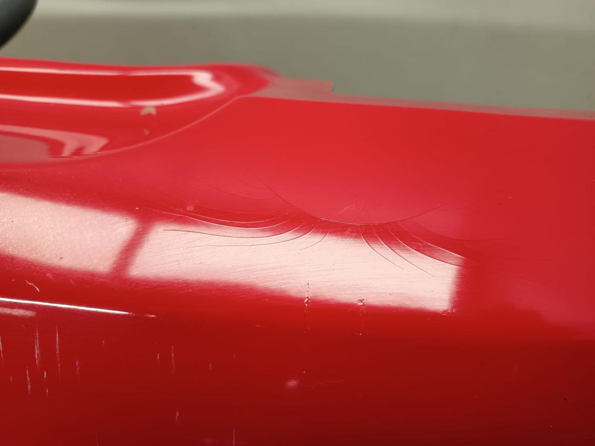 Renault Clio II Campus Bj 2009 original Stoßfänger hinten OV727 RED BRISK