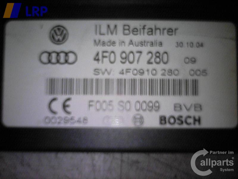 Audi A6 4F Bj.2004 Steuergerät Bordnetz rechts 4F0907280 Bosch F005S00099