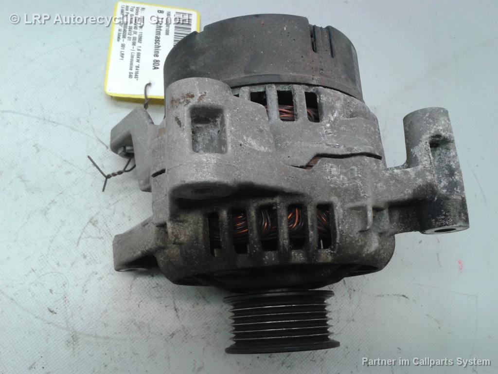 Volvo V40 S40 BJ1998 Lichtmaschine 80A 9164940 Bosch 0123315021