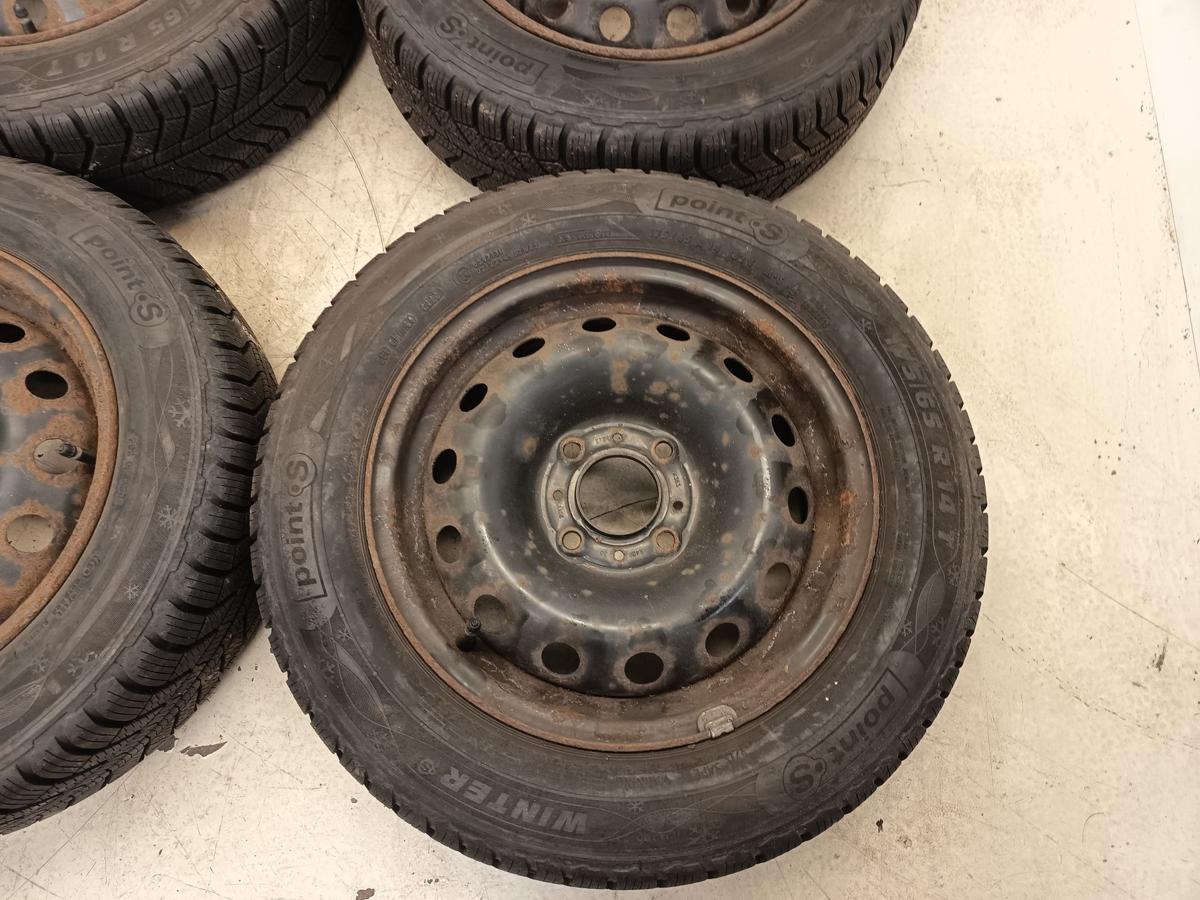 Citroen C2 JKFV orig Satz Stahlfelgen 5,5x14 ET24 mit Reifen 175/65 R14 Bj 2009