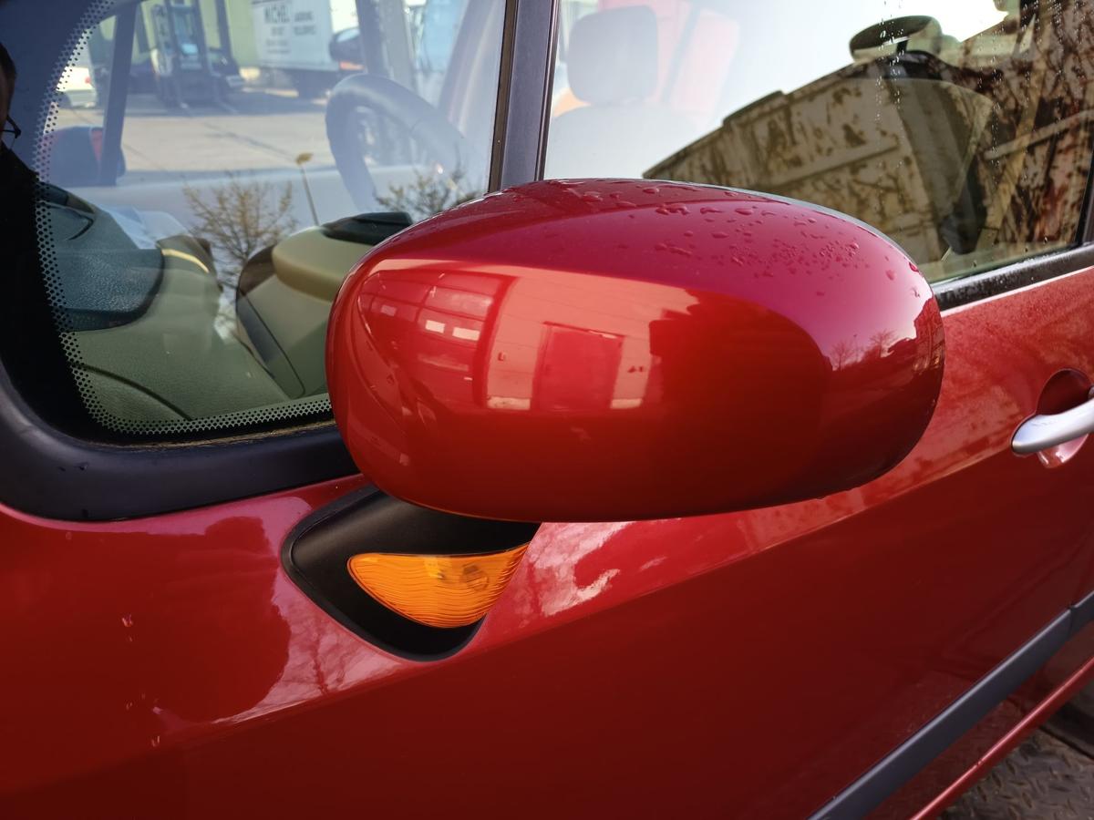 Renault Modus original Au&szlig;enspiegel links elektr TEB76 Rot Baujahr 2005