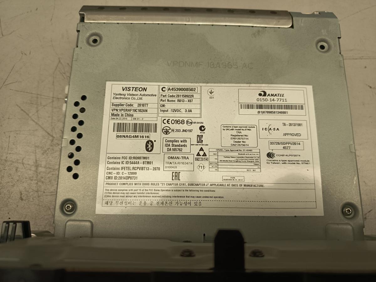 Smart Fortwo C453 original Radio A4539008502 Baujahr 2016