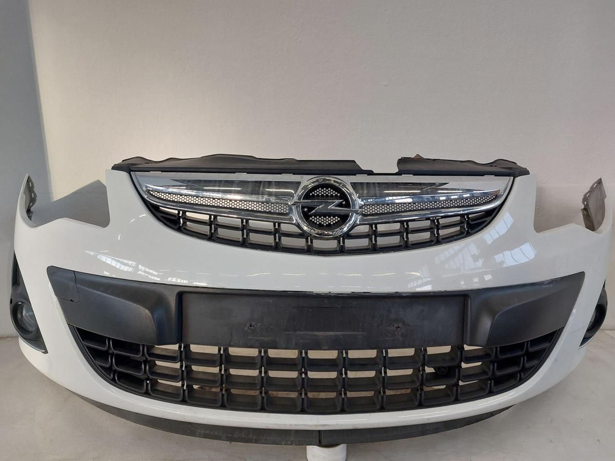 Opel Corsa D ab 2010 Stossf&auml;nger vorn Facelift NSW Bumper GFO weiss Stossstange