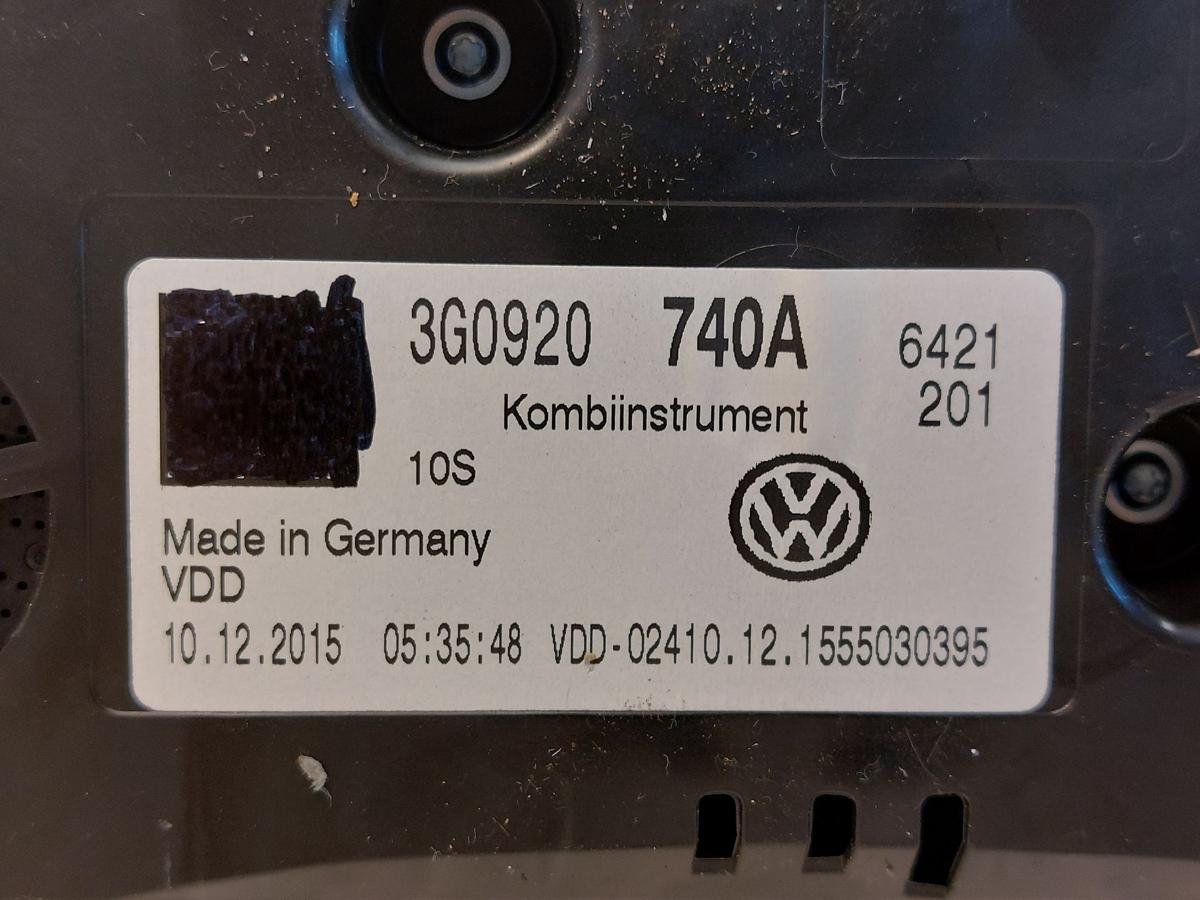 VW Passat 3G B8 Limo Kombiinstrument Tacho Benzin TSI OEM