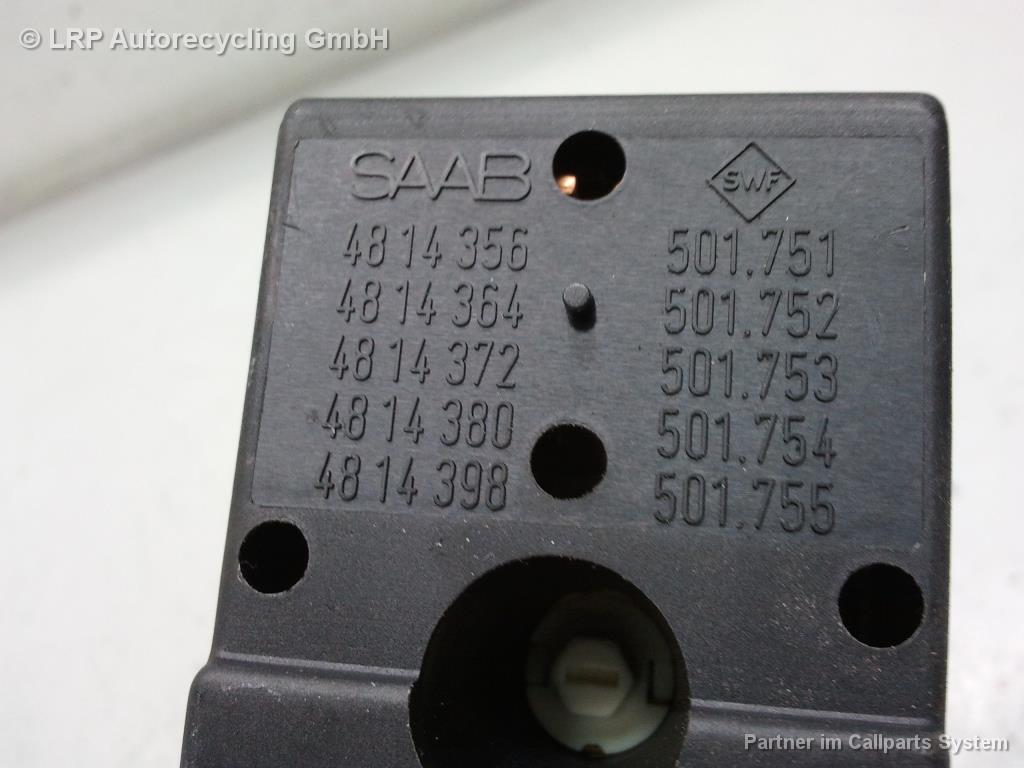 Saab 9-3 BJ1998 Schalter Fensterheber vorn links 4-Fach 4814356 SWF 501751