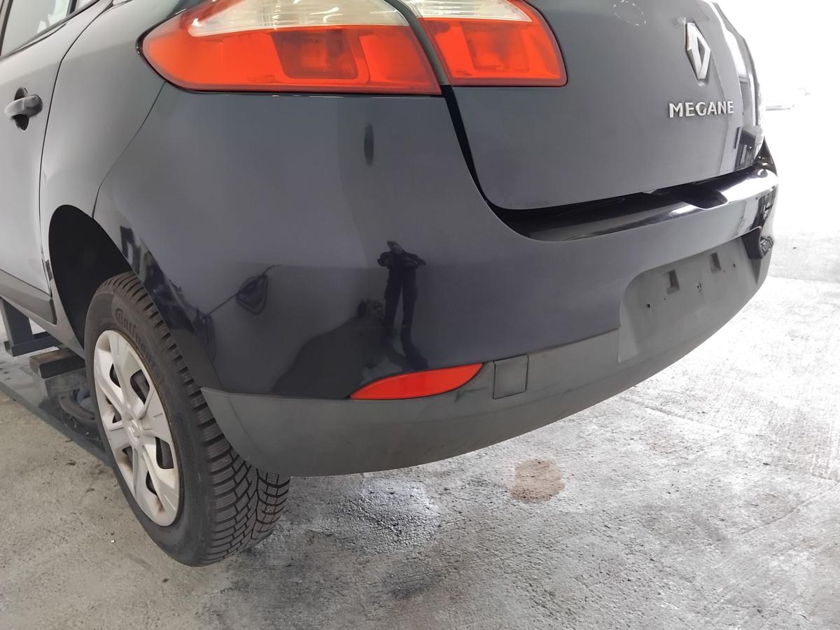 Renault Megane 3 orig Sto&szlig;stange Stossf&auml;nger hinten 5t&uuml;rig Flie&szlig;heck BJ2009 NV472 Bleu Crepuscule