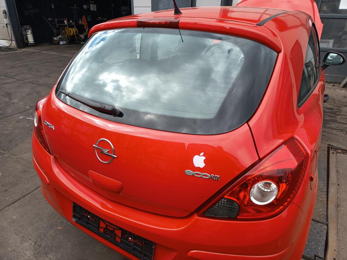 Opel Corsa D original Heckklappe mit Scheibe 3 T&uuml;rer Z547 Rot Baujahr 2009