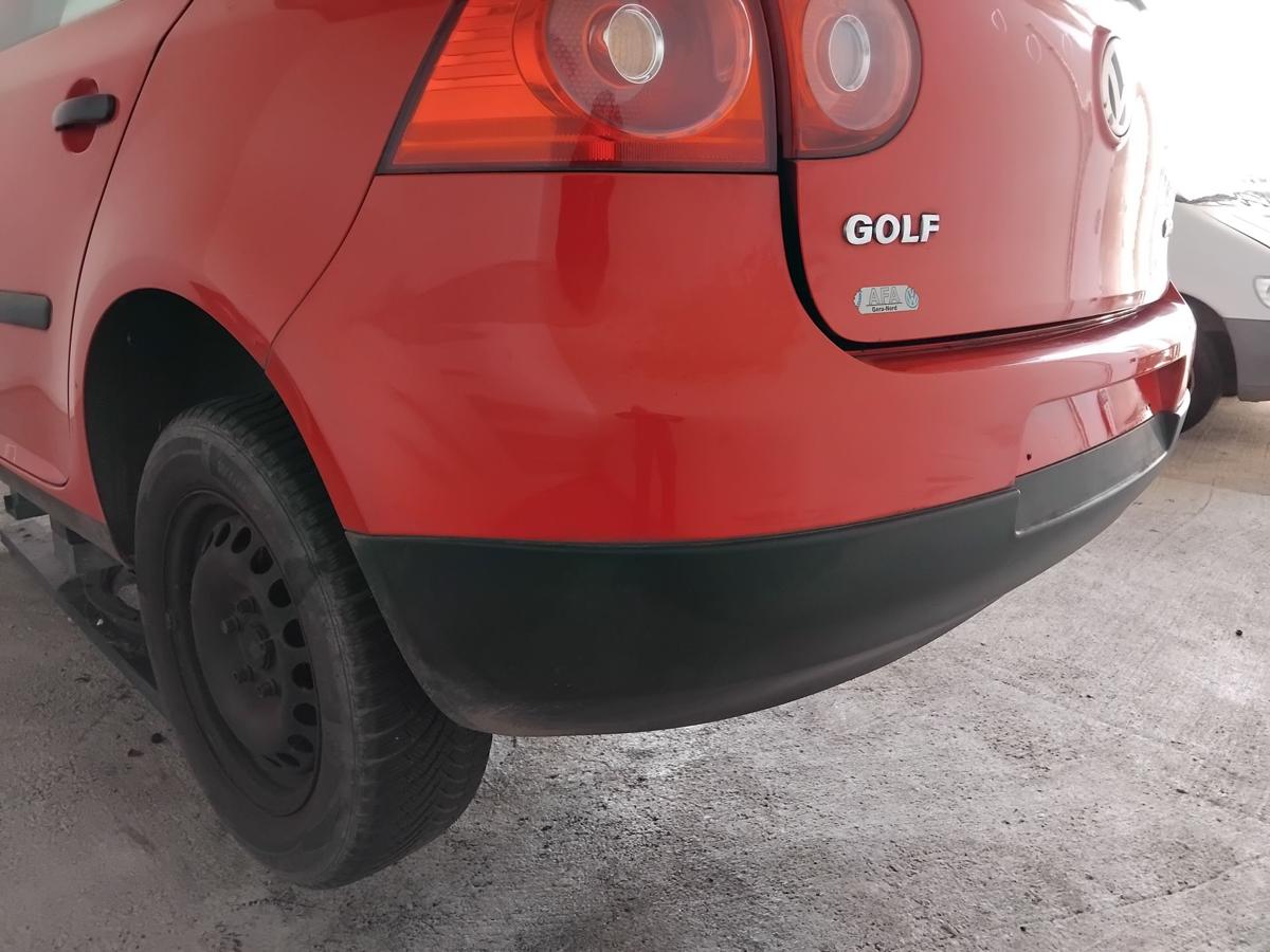 VW Golf 5 1K orig.Stossf&auml;nger Sto&szlig;stange hinten tornadorot LY3D Flie&szlig;heck BJ2004