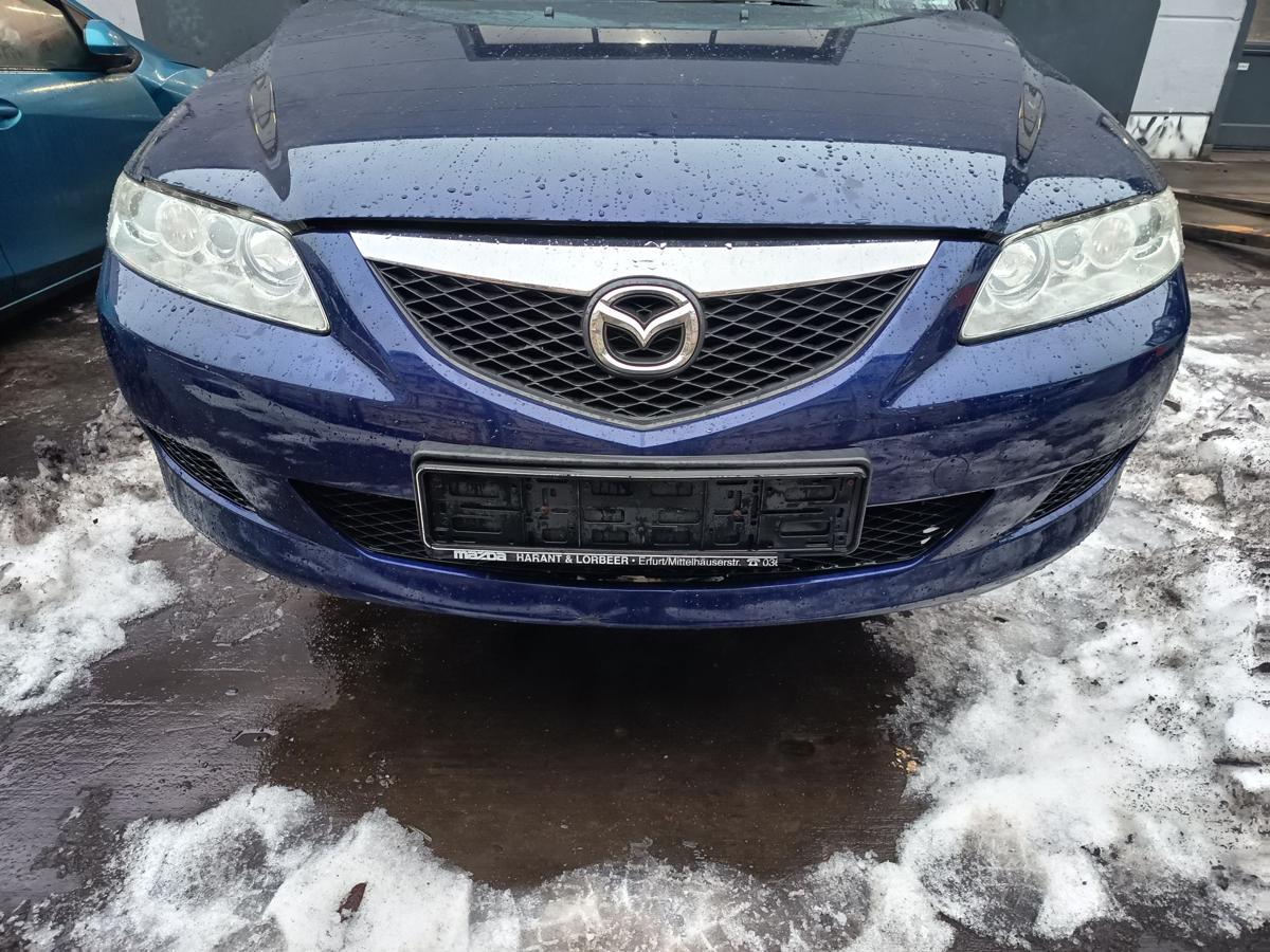 Mazda 6 orig Sto&szlig;stange Stossf&auml;nger vorn Blau Met / vor Facelift 02-05 Bj 2002